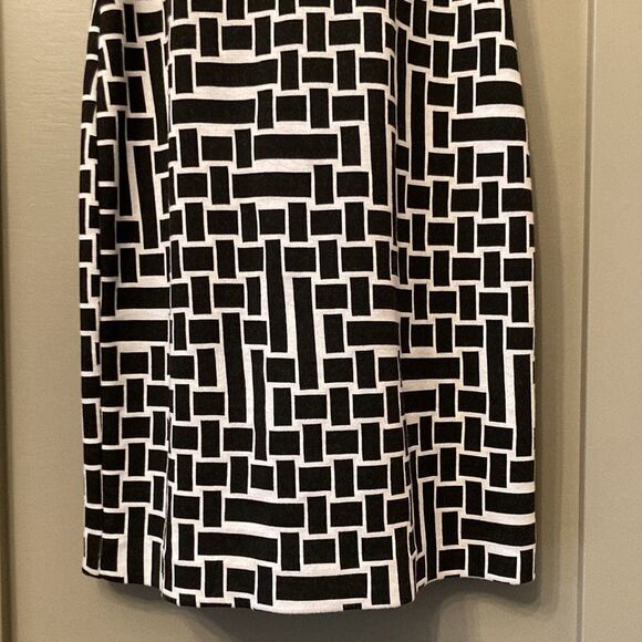 Tibi Black & White Patterned Sleeveless Dress Size 2 - Picture 5 of 7